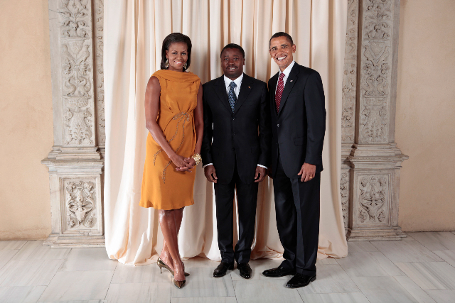 President Faure Gnassingbe and the Obamas.